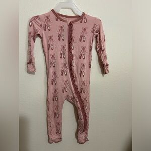Kickee Pants Pink Ballet Slippers One Piece